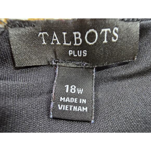 Talbots Plus Size Cowl-Neck Sleeveless Midi Dress in Deco Flower Women’s 18W - Picture 11 of 12